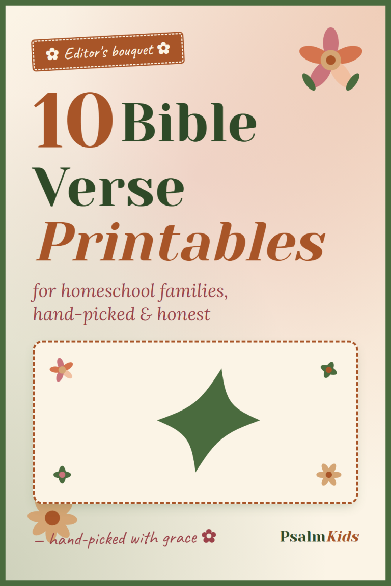 Bible verse printables for homeschool families